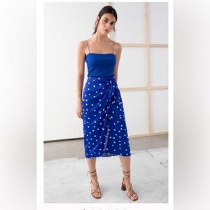 &other stories  polka dot wrap skirt size 2